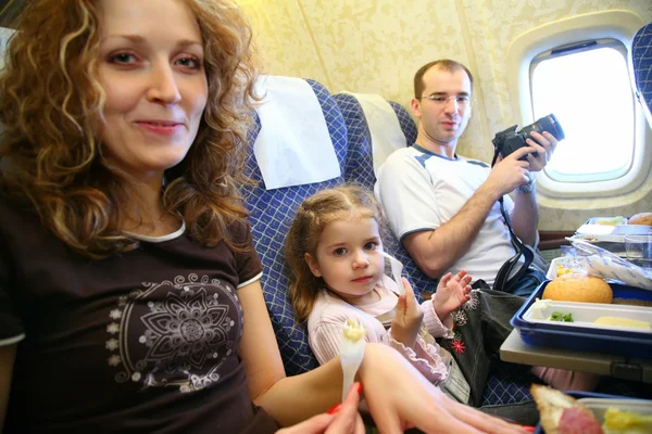 Οικογενειακή αεροπλάνο σαλόνι — Φωτογραφία Αρχείου