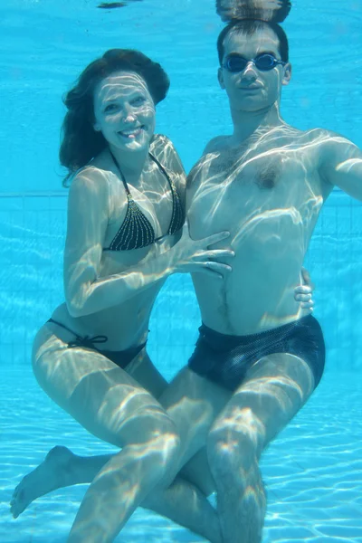 Couple sous marin — Photo