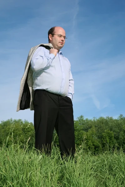 Hombre gordo hierba —  Fotos de Stock