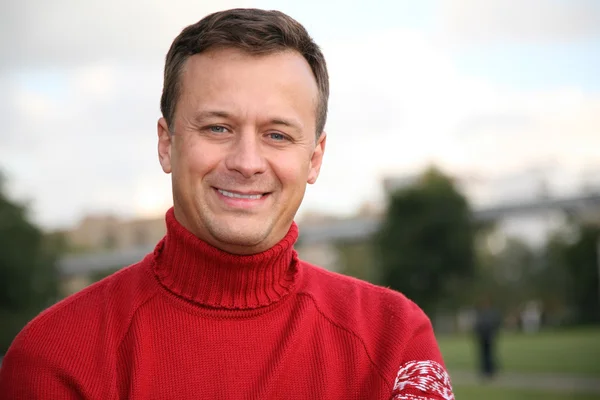 Man in red jumper 2 — Stock Photo, Image
