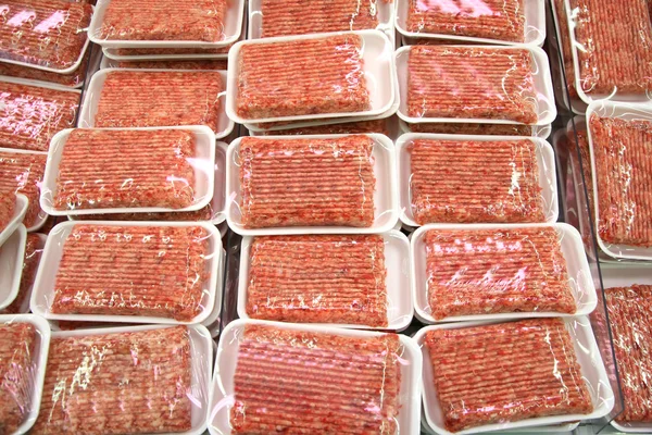 Packade köttfärs — Stockfoto