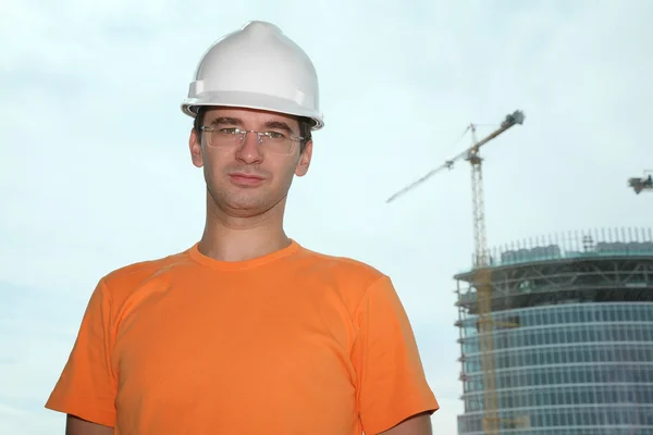 Worker in the helmet — Stock Photo, Image