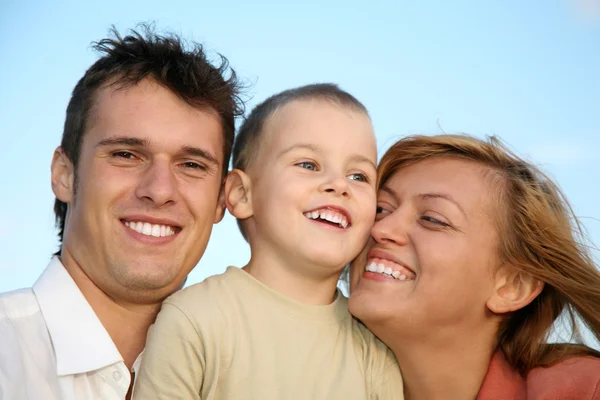 Son with the parents — Stock Photo, Image
