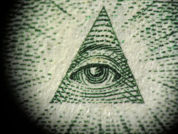 stock image Detail of the pyramid on the one dollar bill