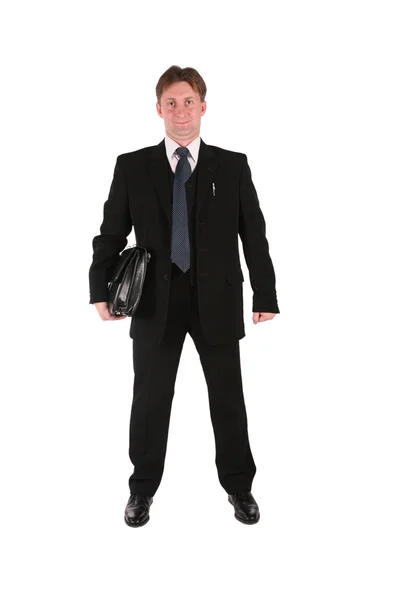 Hombres de negocios con maletín aislado en blanco — Foto de Stock