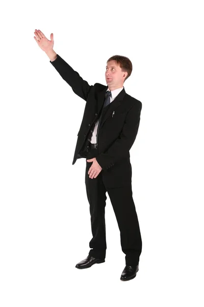 Businessmen hand up isolated on white — Stock Photo, Image