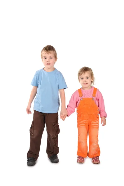 Brother with sister stands — Stock Photo, Image