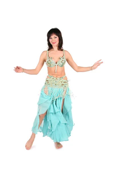 Dancing woman in skirt — Stock Photo, Image