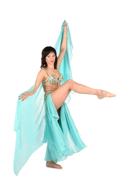 Vientre mujer danza pierna arriba — Foto de Stock