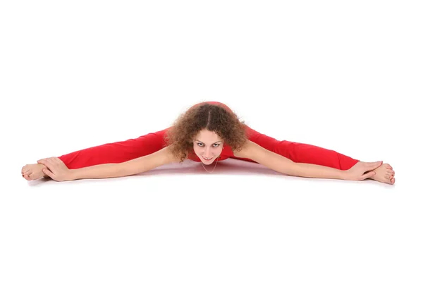 伸展瑜伽女人 — 图库照片