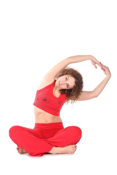 Formação de mulher ioga — Fotografia de Stock
