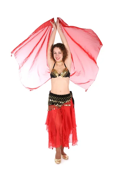 Bellydance with hands up — Stock Photo, Image