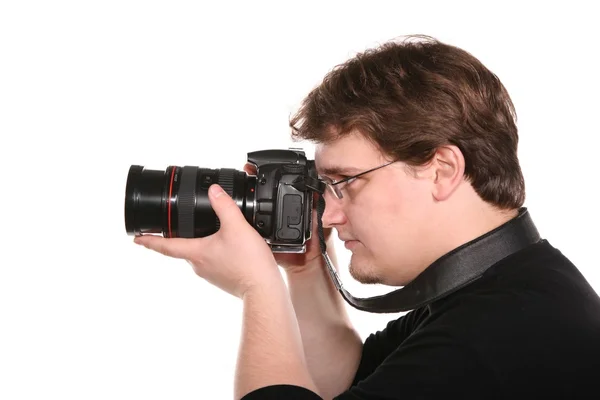 Φωτογράφος με κάμερα — Φωτογραφία Αρχείου