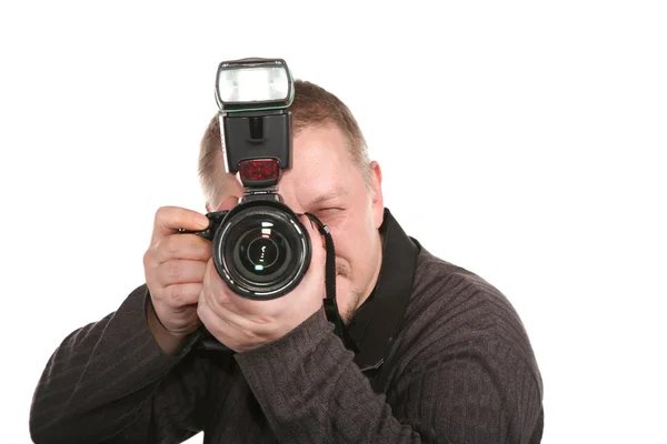 Photographer isolated on white 3 — Stock Photo, Image