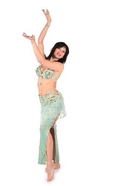 Bellydance woman isolated on white — Stock Photo, Image