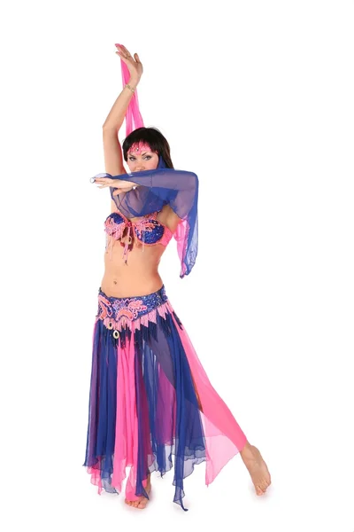 Bellydance woman on white 2 — Stock Photo, Image