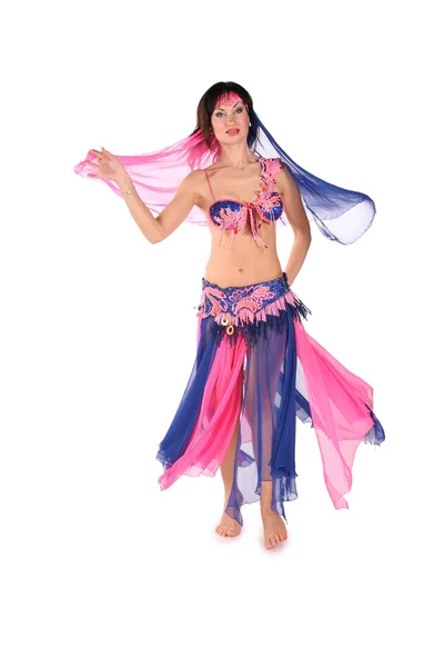 Bellydance woman on white 3 — Stock Photo, Image