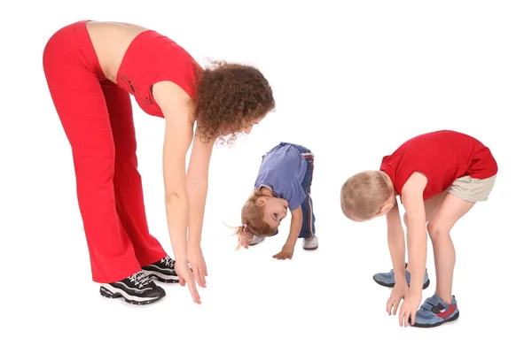 Mother and children training 2 — Stock Photo, Image
