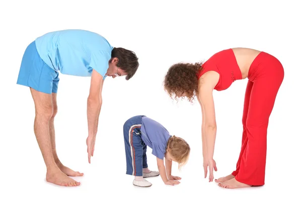 Family training fitness — Stock Photo, Image