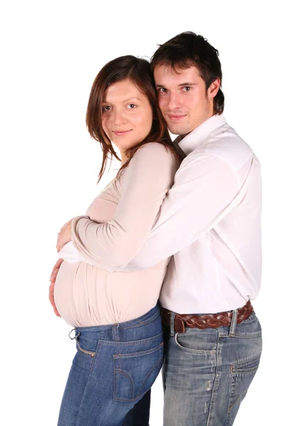 Femme enceinte et mari — Photo