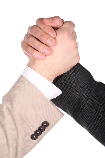 Dvě ruce handshake — Stock fotografie