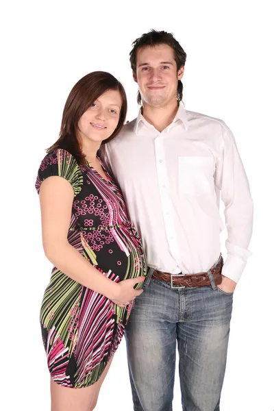 Mujer embarazada con marido —  Fotos de Stock