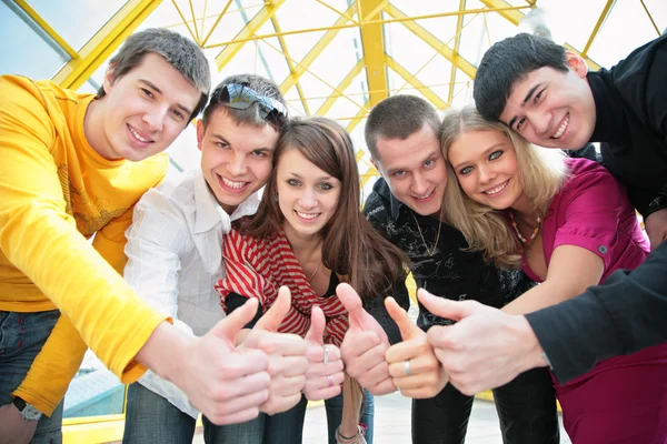 Friends group gesturing ok — Stock Photo, Image