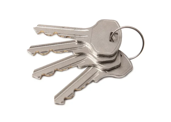 Quatro chaves no anel — Fotografia de Stock