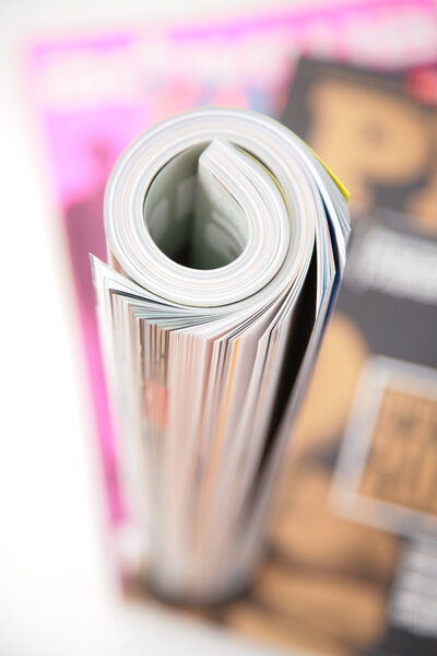 свернутый вид сверху журнала
