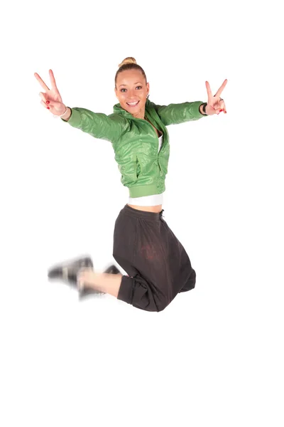 Hip-Hop girl jumping — Stock Photo, Image