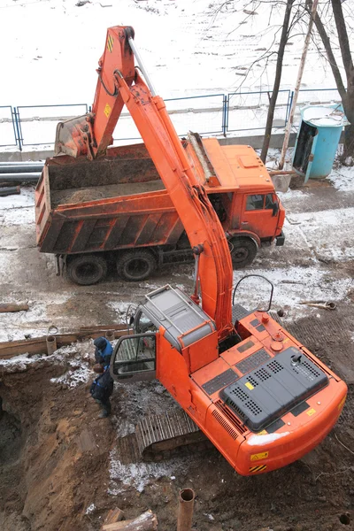 Working excavator — Stock Photo, Image