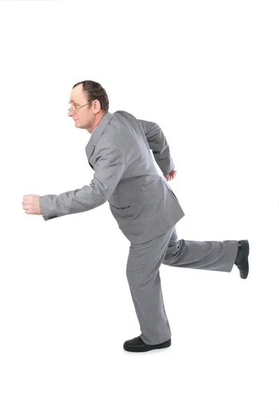 Running senior business man 2 — Stock Photo, Image