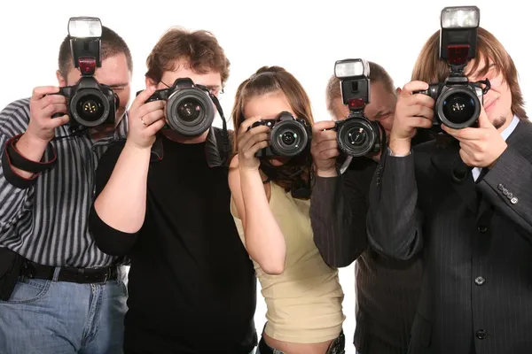 Cinco fotógrafos 2 — Fotografia de Stock