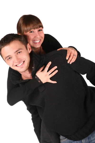 Young couple embraces Stock Picture