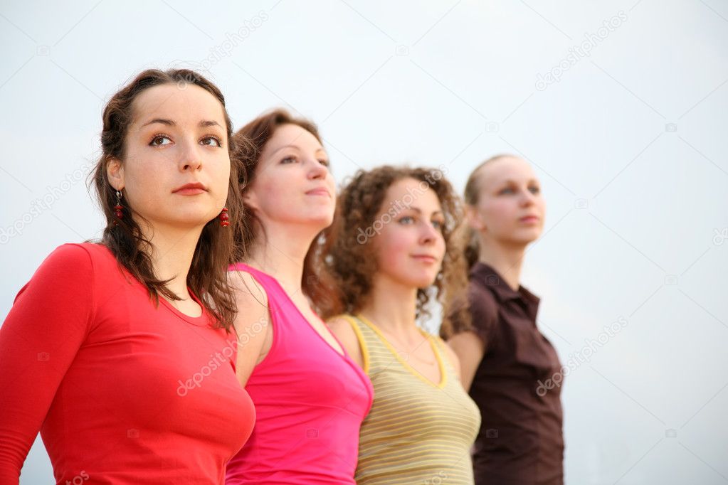 Four young women