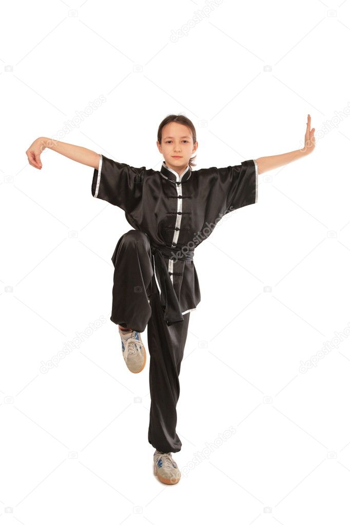 Wushu girl stance