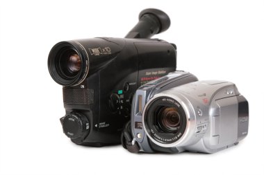 HDV and analog video cameras clipart