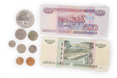 Modern russian money clipart