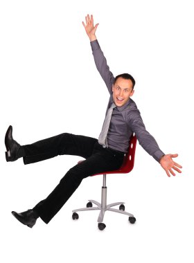 Young man elated clipart