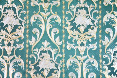 Ornament on wallpaper clipart