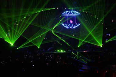 Laser rays on concert clipart