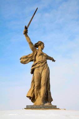 Monument of Native land- mother in Volgograd clipart