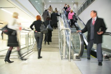 on escalator and ladder clipart