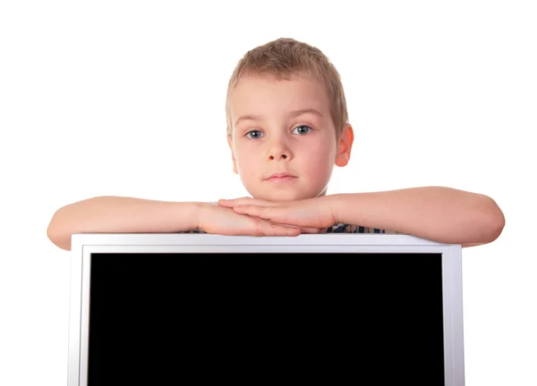 Niño con pantalla — Foto de Stock