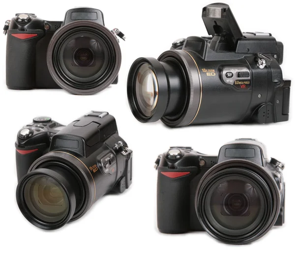 Moderne Foto-Digitalkamera vier Ansicht — Stockfoto