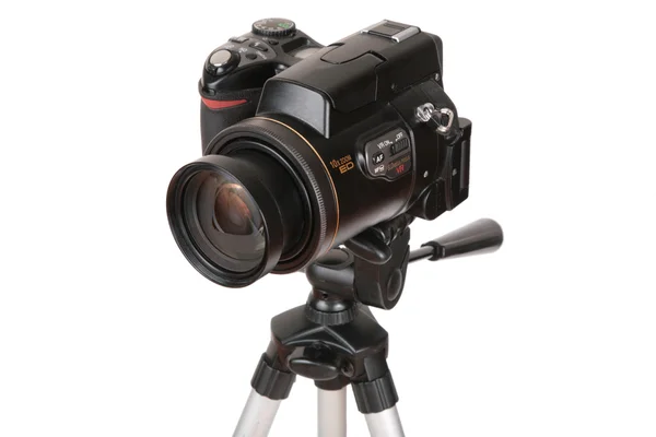 Moderne fotocamera op statief — Stockfoto
