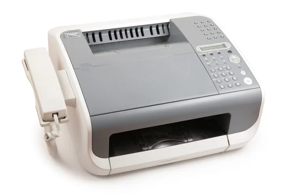 Fax a telefon na bílém pozadí — Stock fotografie
