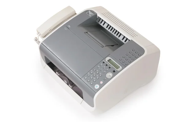 Faks i telefon na białym tle — Zdjęcie stockowe