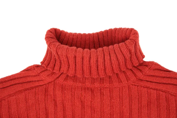 Collo di maglione rosso — Foto Stock