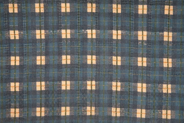 Blauwe vierkante textiel textuur — Stockfoto